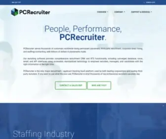 Pcrecruiter.net(Integrating an applicant tracking system (ATS) with customer relationship management (CRM)) Screenshot