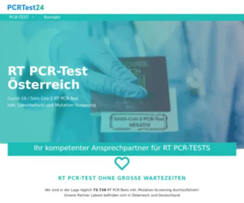 PCrtest24.com(PCR-Test bequem bei Ihnen zu Hause oder im Büro) Screenshot