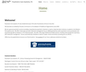 PCS-PC.com(Psychiatric Care Systems) Screenshot
