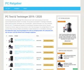 PCS-Testsieger.de(Alle Testsieger auf einen Blick) Screenshot