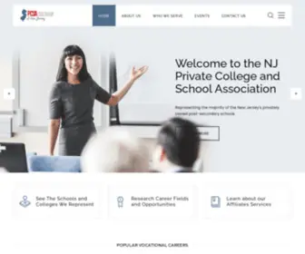 PCsanj.com(Private College and School Association of New Jersey) Screenshot