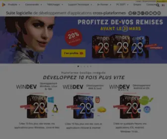 Pcsoft.fr(PC SOFT WINDEV : Développez 10 fois plus vite) Screenshot
