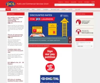 PCS.org.uk(Public and Commercial Services Union) Screenshot