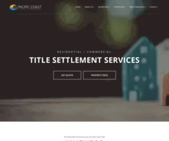 PCT.com(Pacific Coast Title Company) Screenshot