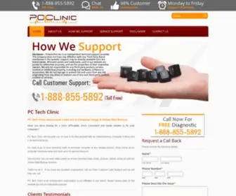 PCtechclinic.ca(Technical Support for Major Third Party Brands By Pctechclinic) Screenshot