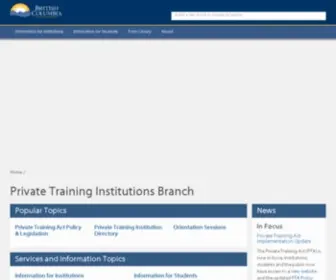 Pctia.bc.ca(Private Career Training Institutions Agency (of BC)) Screenshot