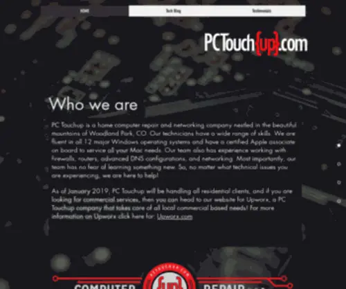 PCtouchup.com(PC Touchup) Screenshot