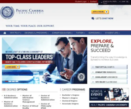 Pcu.edu(Paramount California University) Screenshot