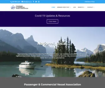 PCva.ca(Passenger & Commercial Vessel Association) Screenshot