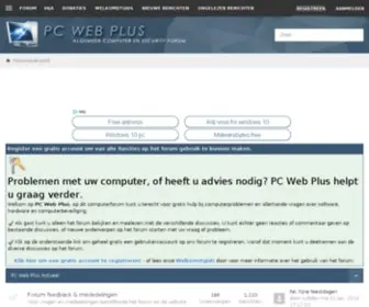 Pcwebplus.nl(PC Web Plus) Screenshot
