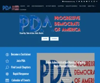 Pdamerica.org(Stand Up. Take Action. Vote. Resist. PDA) Screenshot