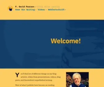 Pdavidpearson.org(Writing about reading) Screenshot