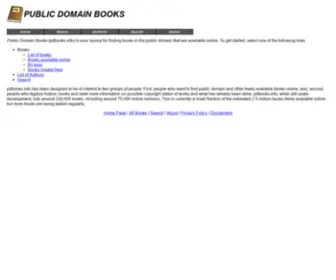 Pdbooks.info(Public Domain Books) Screenshot