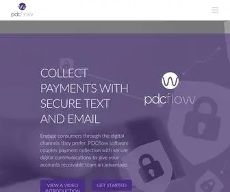PDCflow.com(PDCflow's consumer engagement solution for the secure delivery of business transactions) Screenshot