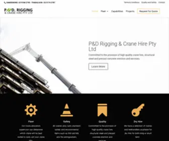 PDcranes.com.au(P & D Rigging & Crane Hire Pty Ltd) Screenshot