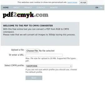 PDF2CMYK.com(PDF to CMYK converter) Screenshot