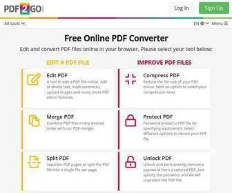 PDF2GO.com(Online PDF Converter) Screenshot