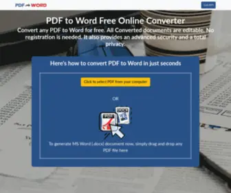 PDF2Word.org(Convert PDF AI) Screenshot