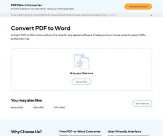 PDF2Wordconverter.com(Convert PDF to Word) Screenshot