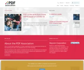 Pdfa.org(Home of the worldwide PDF technical community) Screenshot