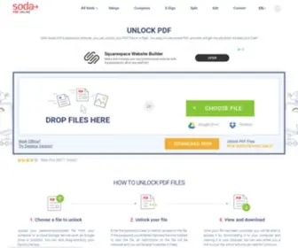 PDFcrack.com(Crack secured PDF files online for free) Screenshot