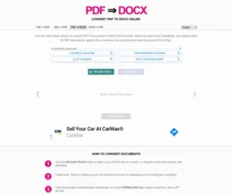 PDfdocx.com(PDF to DOCX) Screenshot