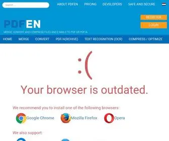 Pdfen.com(Merge, convert and compress files and e-mails to PDF or PDF/A) Screenshot