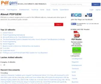 PDfgeni.com(Free PDF Search Engine) Screenshot