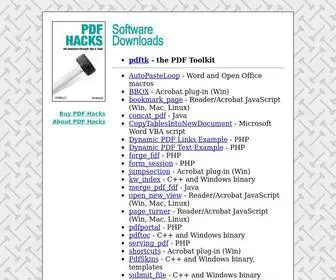 PDfhacks.com(PDF Hacks Software Downloads) Screenshot