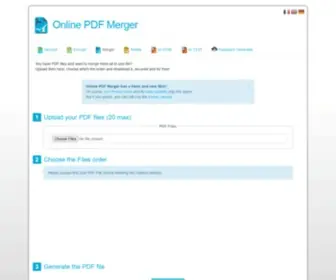 PDfmerger.org(Online PDF Merger) Screenshot