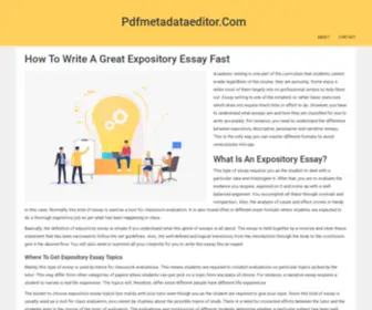 PDfmetadataeditor.com(Have you been wondering what an expository essay) Screenshot