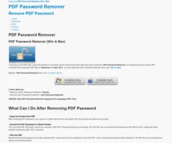 PDfpasswordremover.com(PDF Password Remover (Win & Mac)) Screenshot