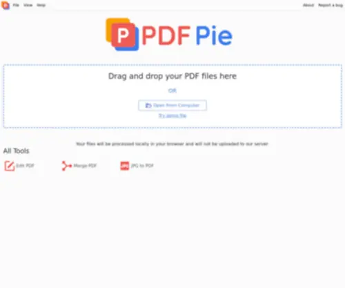 PDfpie.com(Online PDF Editor) Screenshot