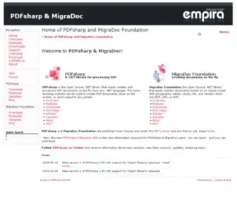 PDFsharp.net(Home of PDFsharp and MigraDoc Foundation) Screenshot