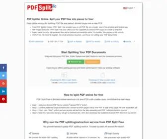 PDFSplitfree.com(PDF Split Free Online) Screenshot
