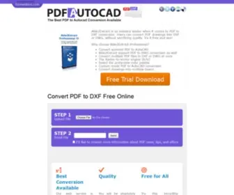 PDftodXf.com(Convert PDF to DXF Free Online) Screenshot