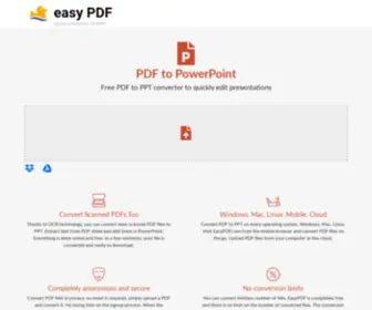 PDftopowerpointconverter.com(Free PDF to PowerPoint Converter Online) Screenshot