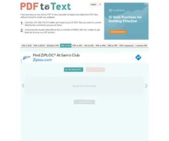 PDftotext.com(PDF to Text) Screenshot