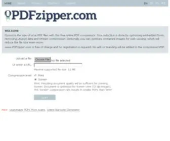 PDfzipper.com(Online PDF compressor) Screenshot