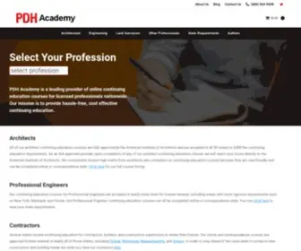 Pdhacademy.com(Continuing Education for Architects and Engineers) Screenshot
