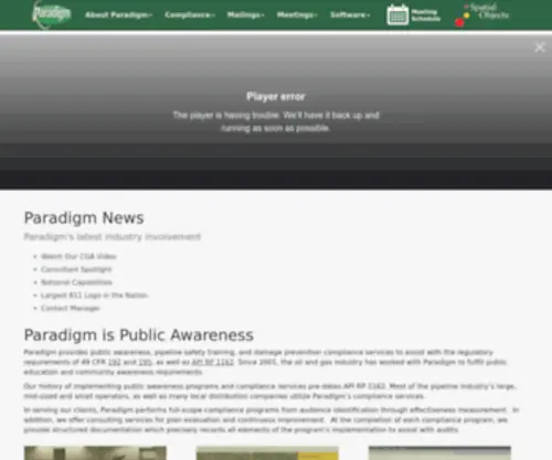 Pdigm.com(Public Awareness (RPCompliance Programs) Screenshot
