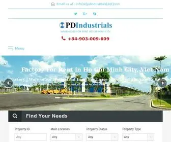 Pdindustrials.com(Industrial Property Lease Ho Chi Minh Viet Nam) Screenshot