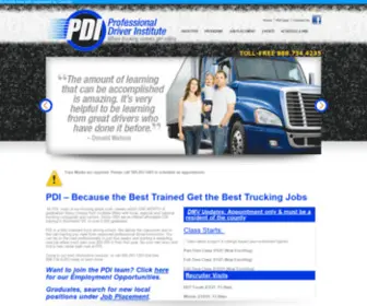 Pditruckingschool.com(Professional Driver Institute) Screenshot