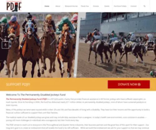 PDJF.org(Permanently Disabled Jockeys Fund (PDJF)) Screenshot