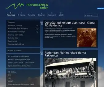 Pdpaklenica.hr(Planinarsko društvo Paklenica) Screenshot