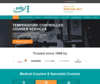 PDQspecialistcouriers.com(Pharma & Specialist Courier PDQ Specialist Couriers) Screenshot