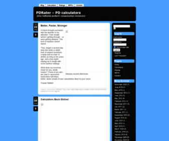 Pdrater.com(Permanent Disability Calculators) Screenshot