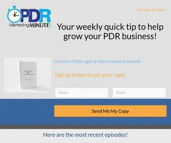 PDrmarketingminute.com(PDR Marketing Minute) Screenshot