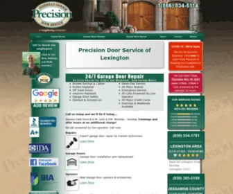 PDslexington.com(Precision Garage Door of Lexington) Screenshot