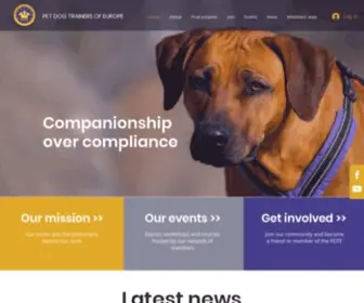 Pdte.eu(Pet Dog Trainers of Europe) Screenshot